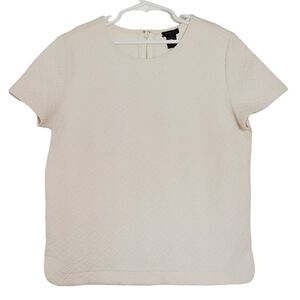 K1112 * Forever 21 Girls Quilted Shirt Cream Ivory Size 13/14
